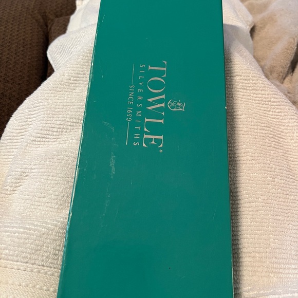 VTG Towle USA Silver Plate Boxed Carving Knife & Serving Fork mid century design - Picture 4 of 5